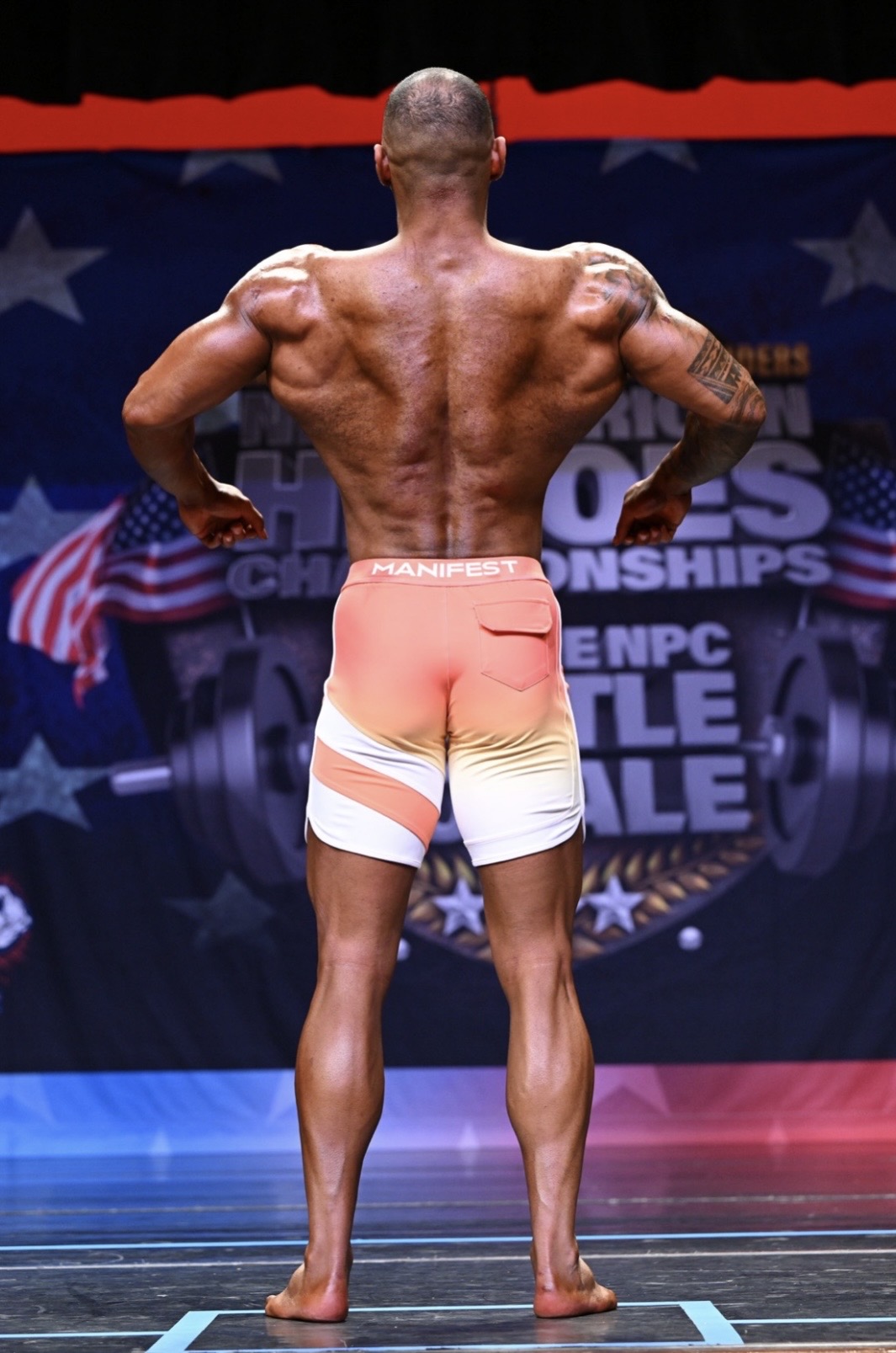 Stage — back pose, NPC backdrop